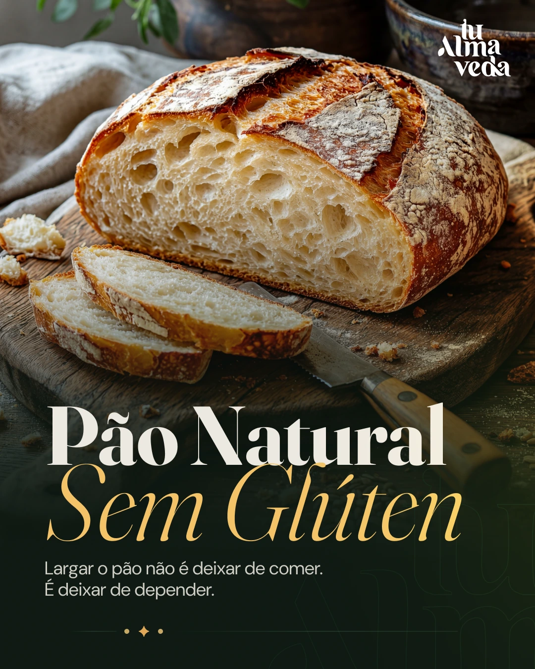 Pão Natural Sem Glúten