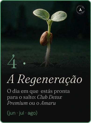 4 · A Regeneração (jun · jul · ago): o dia em que estás pronta para o salto, Club Detox Premium ou o Amaru.